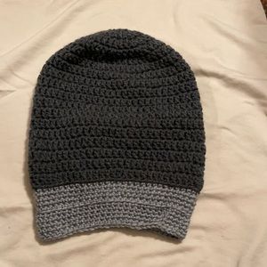 Handmade Gray crotchet slouchy beanie